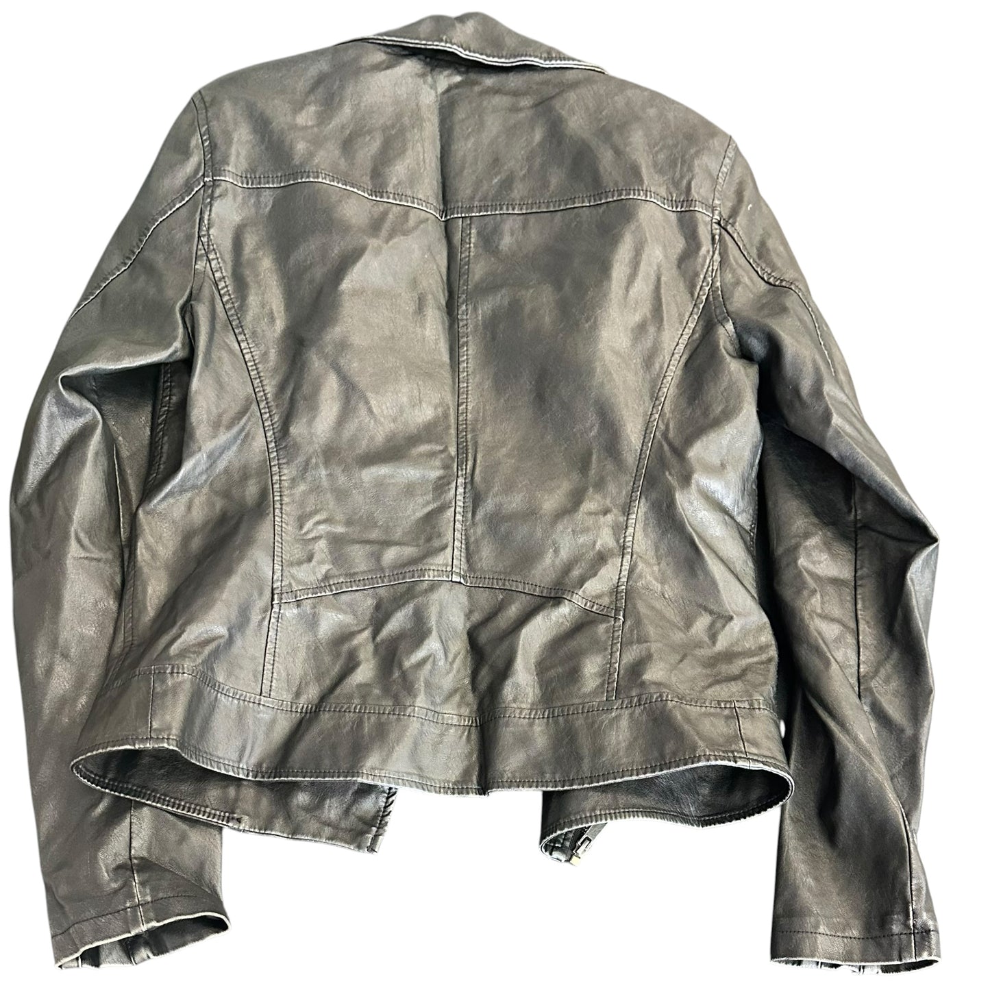 UNIVERSAL THREADS BLACK FAUX LEATHER MOTO JACKET 223 XS