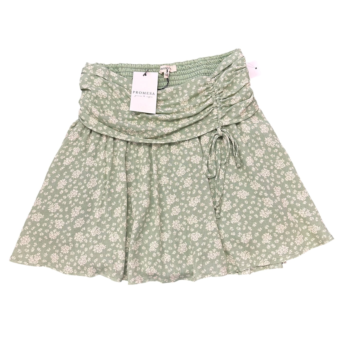 PROMESA BEIGE GREEN SKIRT NWT 122 MEDIUM
