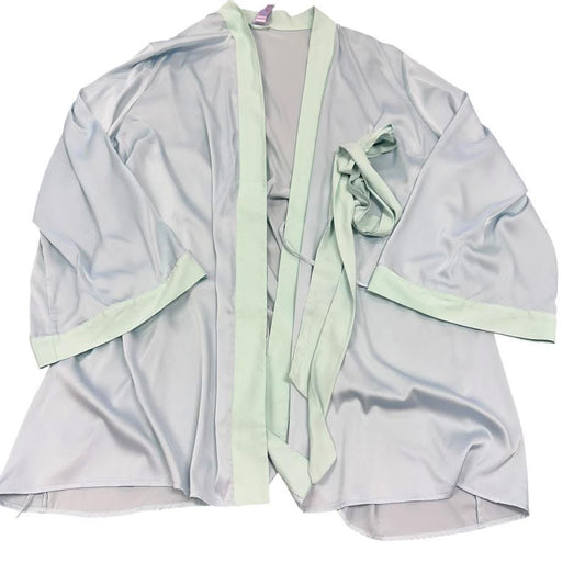 SAVAGE X FENTY BLUE SATIN BELTED ROBE 85 XL/XXL *SPOT