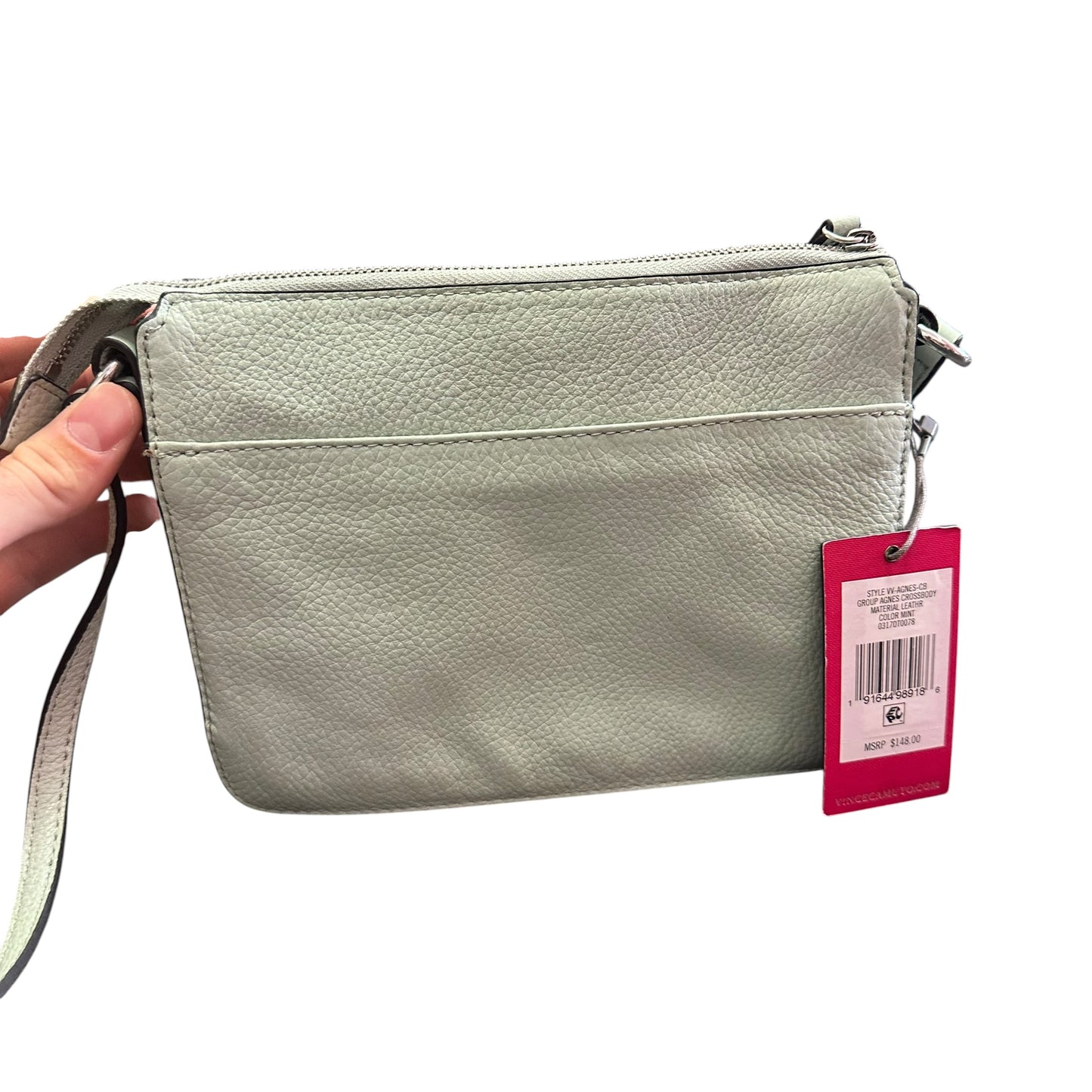 VINCE CAMUTO MINT PEBBLED LEATHER CROSSBODY NWT $149 258 NWT
