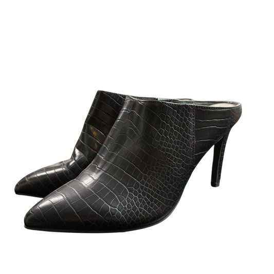 WORTHINGTON BLACK MULE ZENITH HEELS 100 SZ 9M