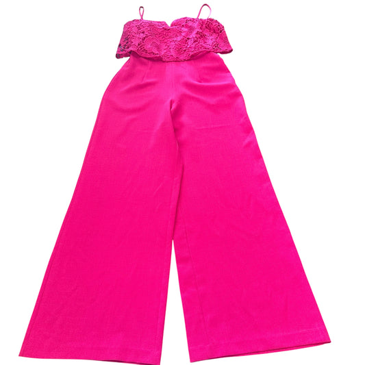 JULIA JORDAN PINK WIDE LEG JUMPSUIT 100 SZ 4