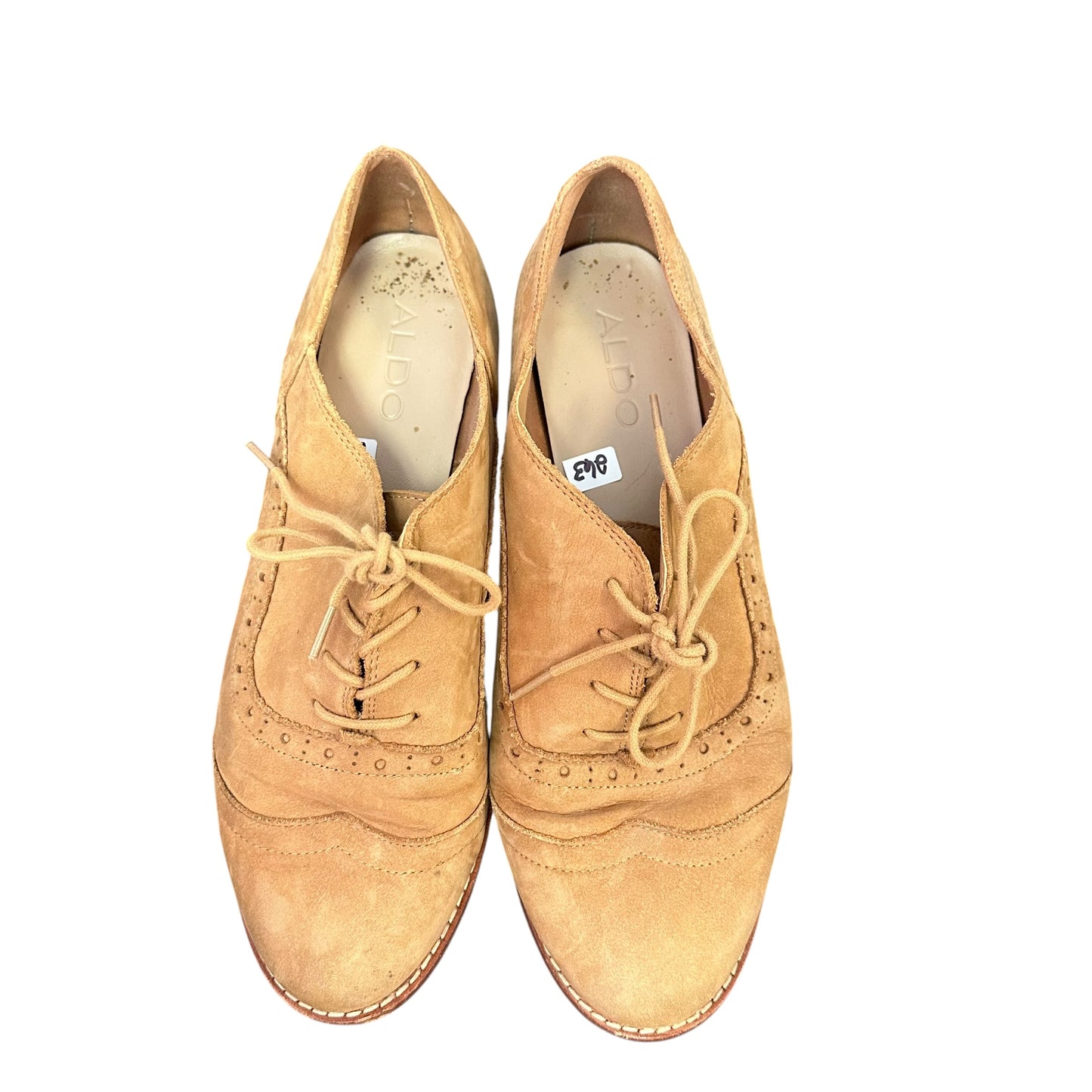 ALDO BROGUE LACE UP SHOES CAMEL BROWN 263 SZ 8