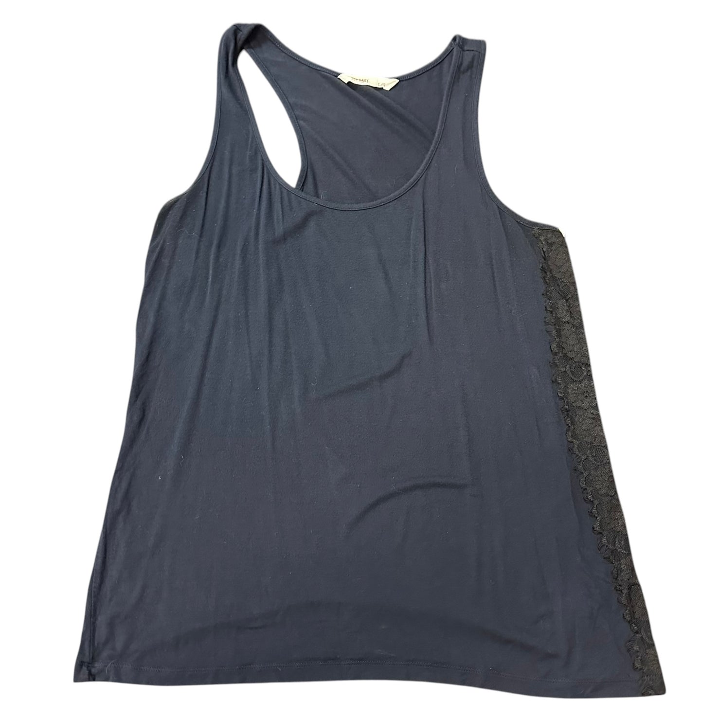 OLD NAVY NAVY TANK BLACK LACE 276 LARGE