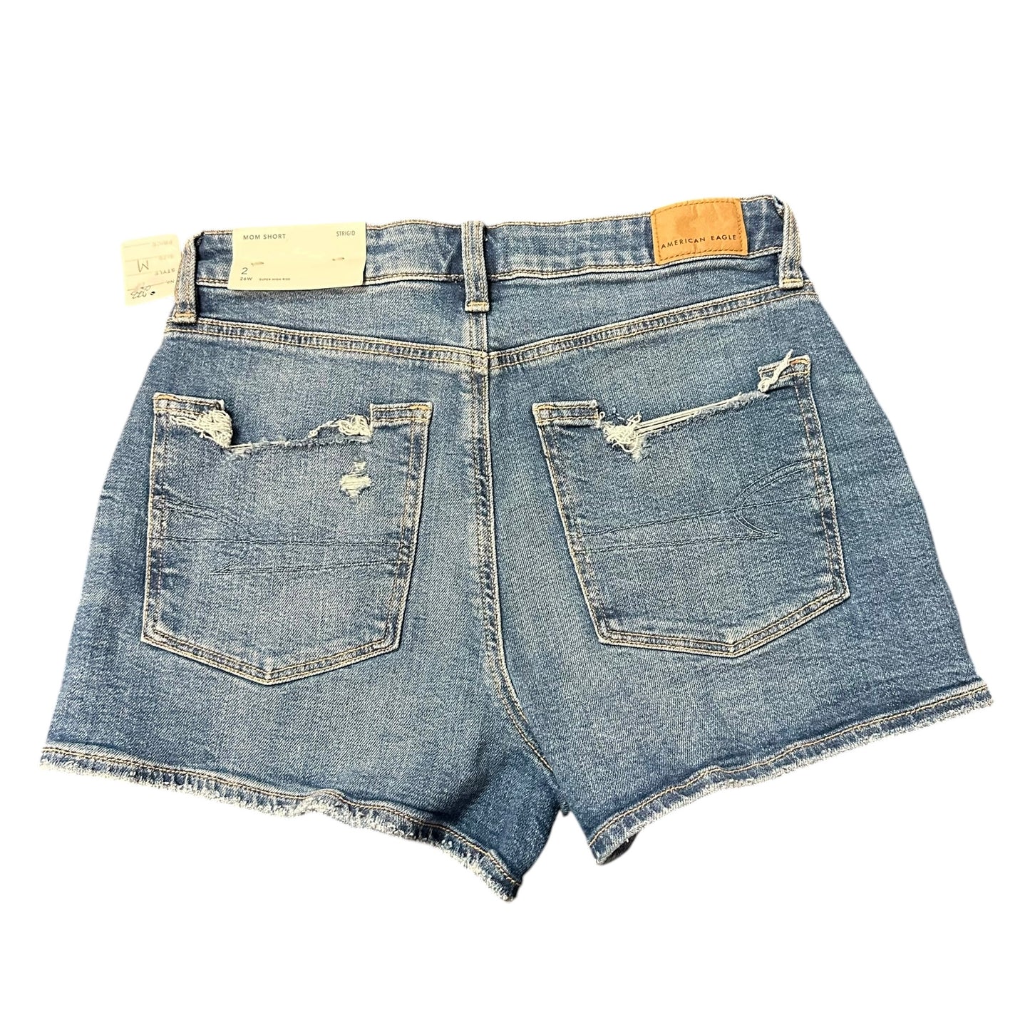 AMERICAN EAGLE MOM SHORT DENIM SHORTS HIGH RISE 233 SZ 2/26