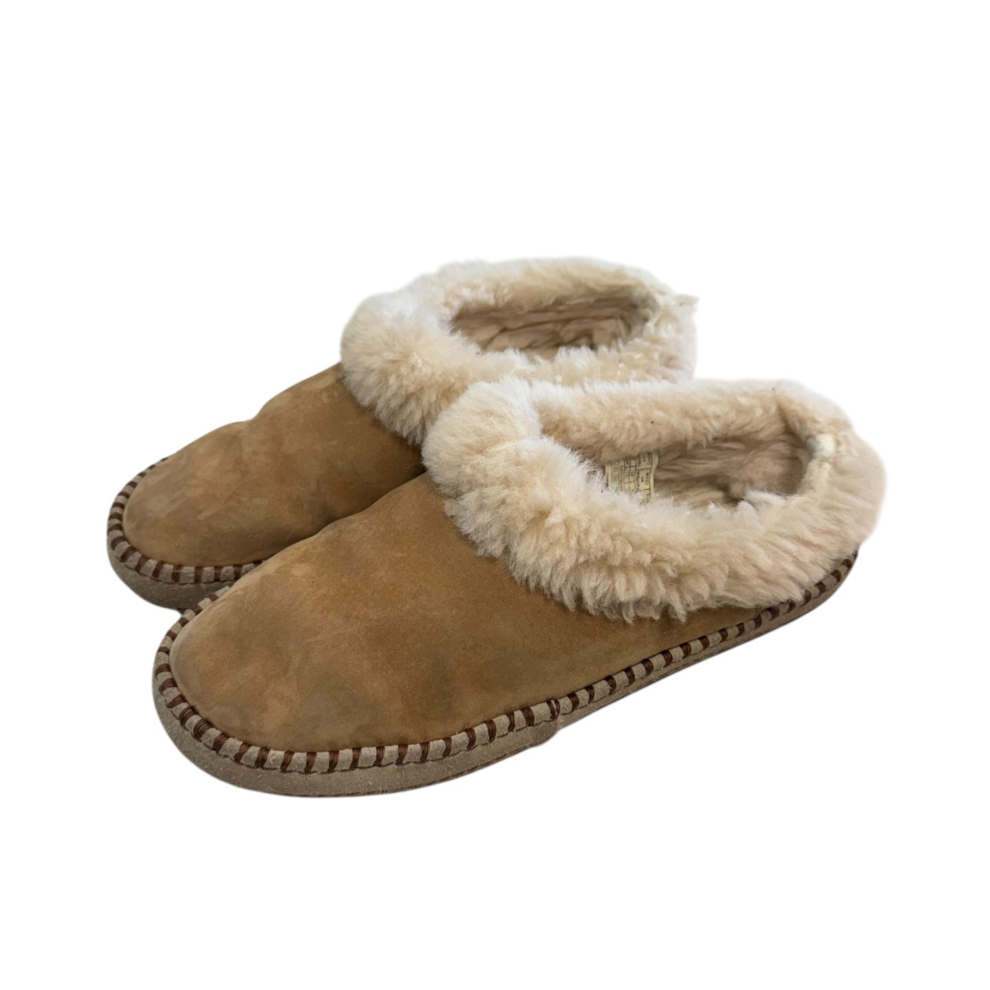 UGG SLIP ON TAN SHOES 219 SZ 10 WELL USED