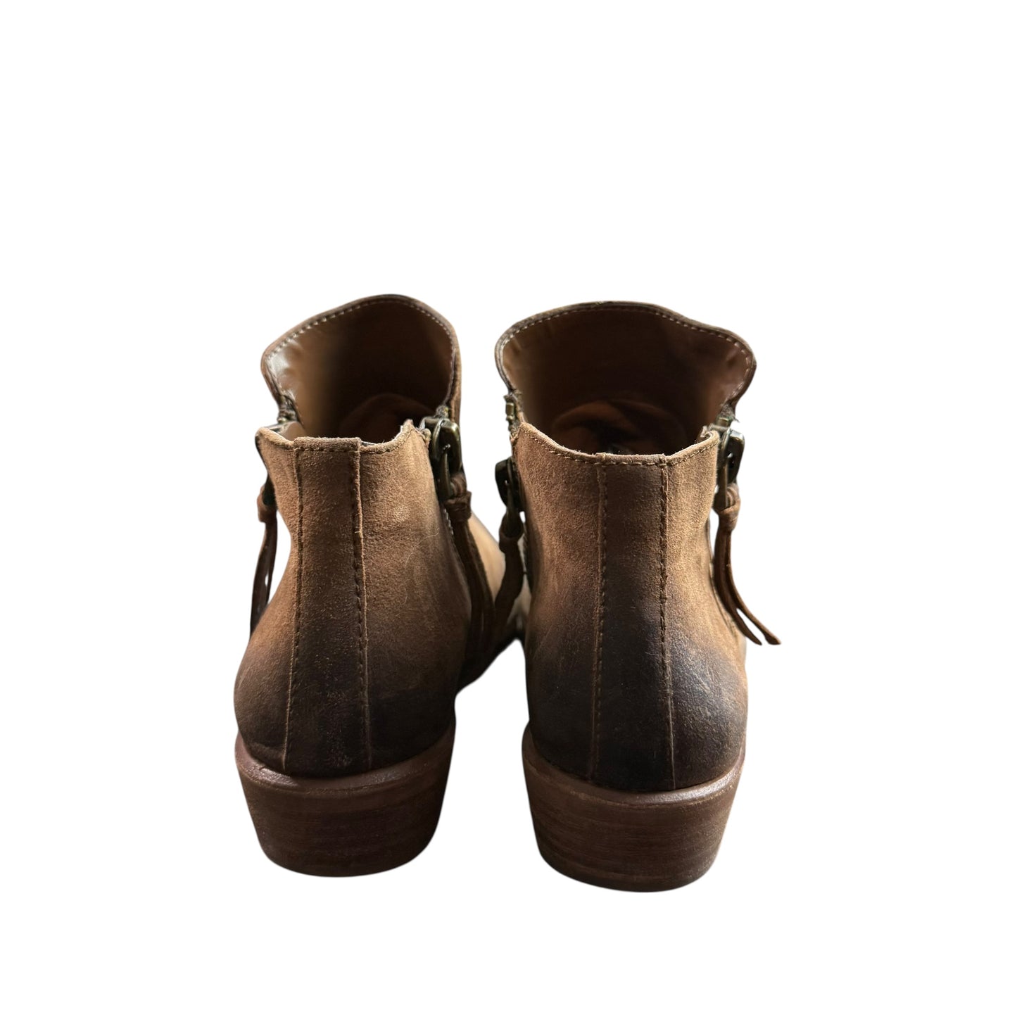 GB GIANNI BINI BROWN ANKLE BOOTIES 249 SZ 7.5