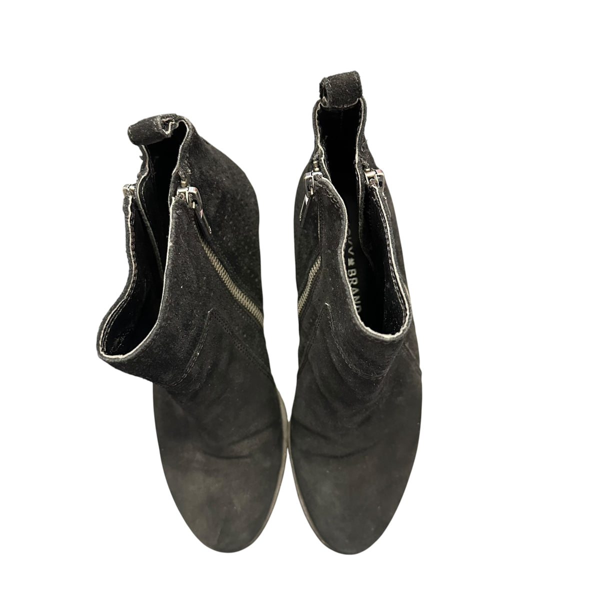LUCKY BRAND BLACK ANKLE BOOTIES LASHIYA LEATHER 122 SZ 6.5