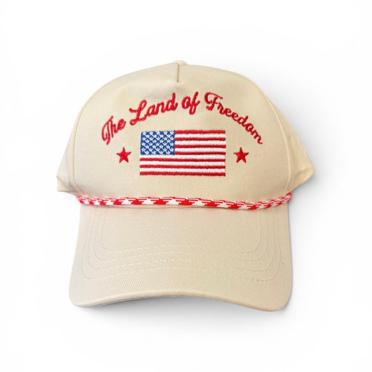 THE LAND OF FREEDOM CAP EMBROIDERED NEW