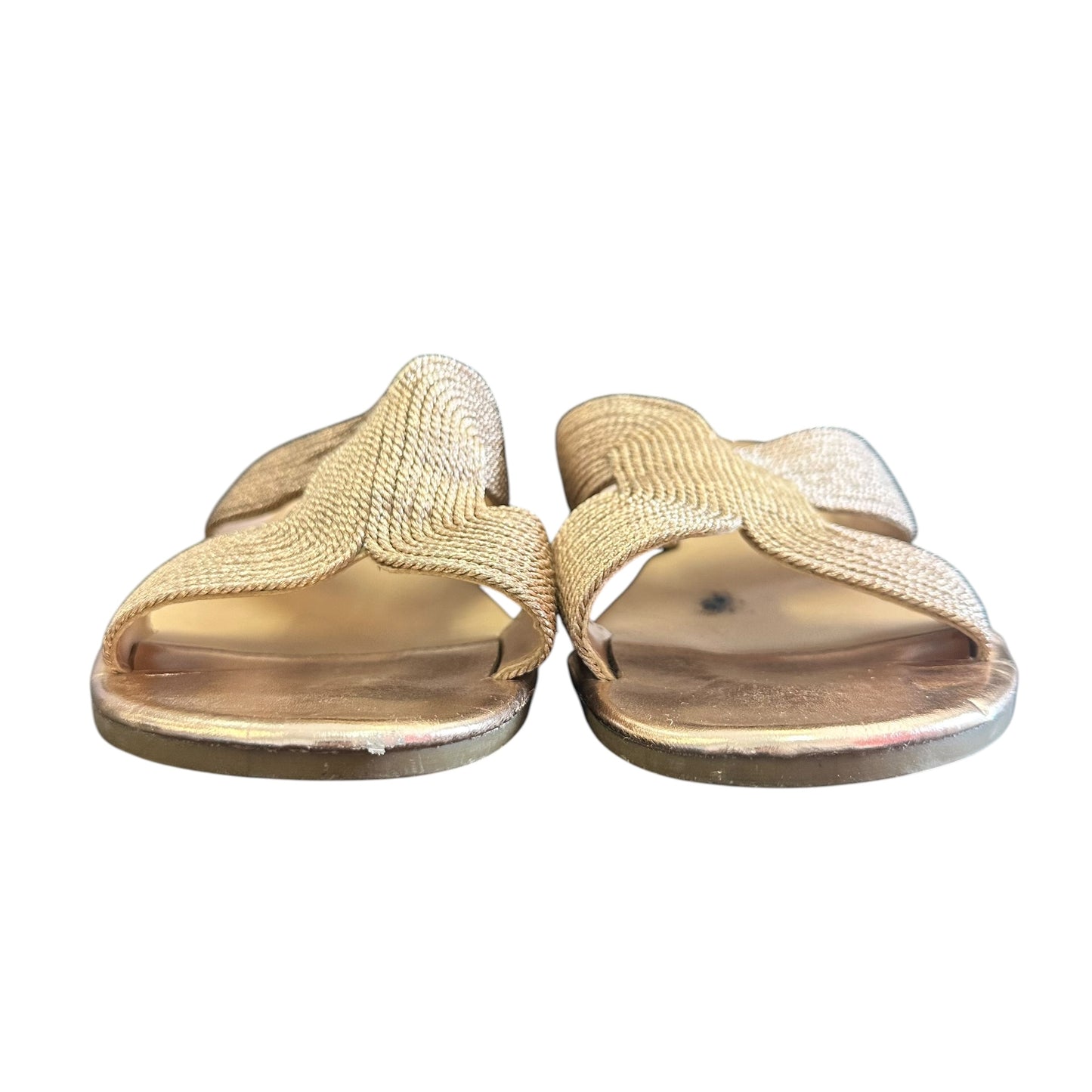 SHU SHOP BRONZE FLAT SANDALS 244 SZ 10