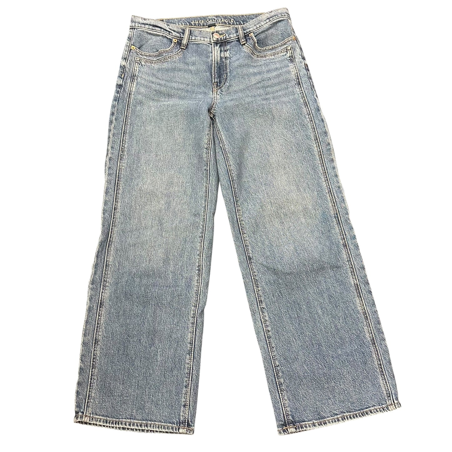 AMERICAN EAGLE STOVEPIPE DENIM BLUE JEANS 100 SZ 8