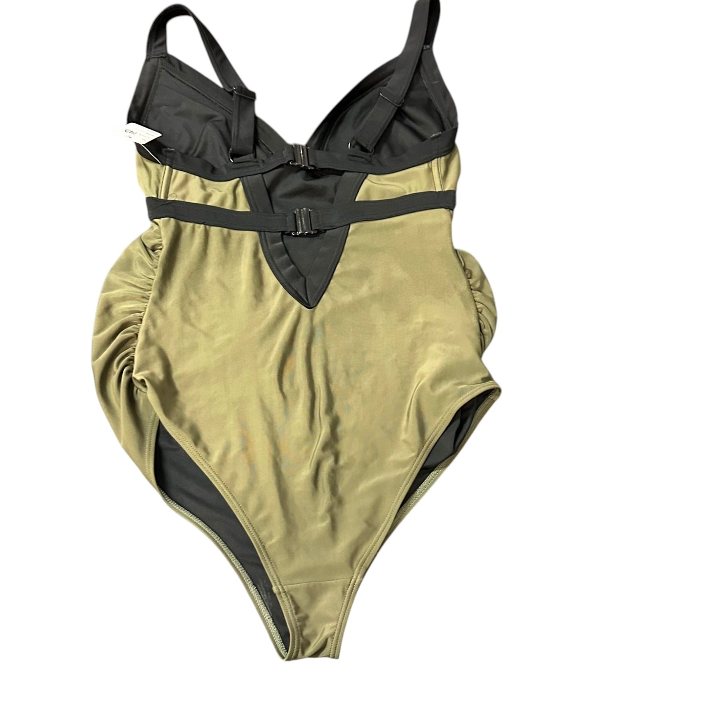 WOLF & WHISTLE MATERNITY DARK GREEN BLACK ONE PC SWIMSUIT 143 34DD