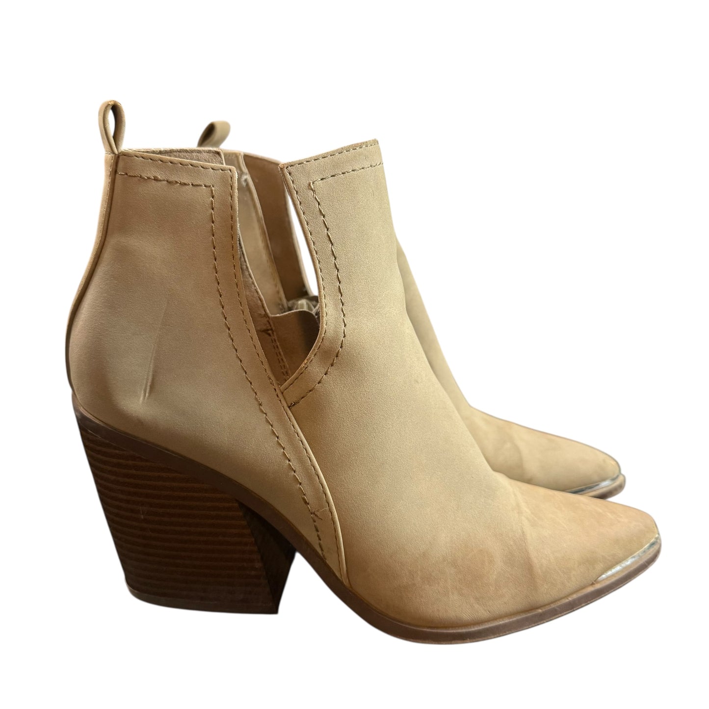 SODA BROWN TAUPE ANKLE BOOTIES 139 SZ 7