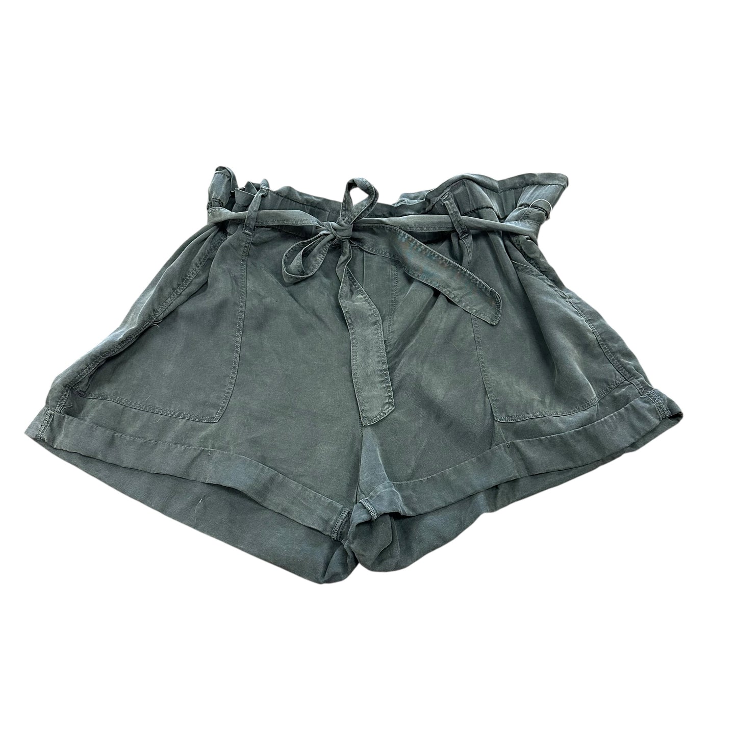 AERIE BLACK BELTED SHORTS LARGE