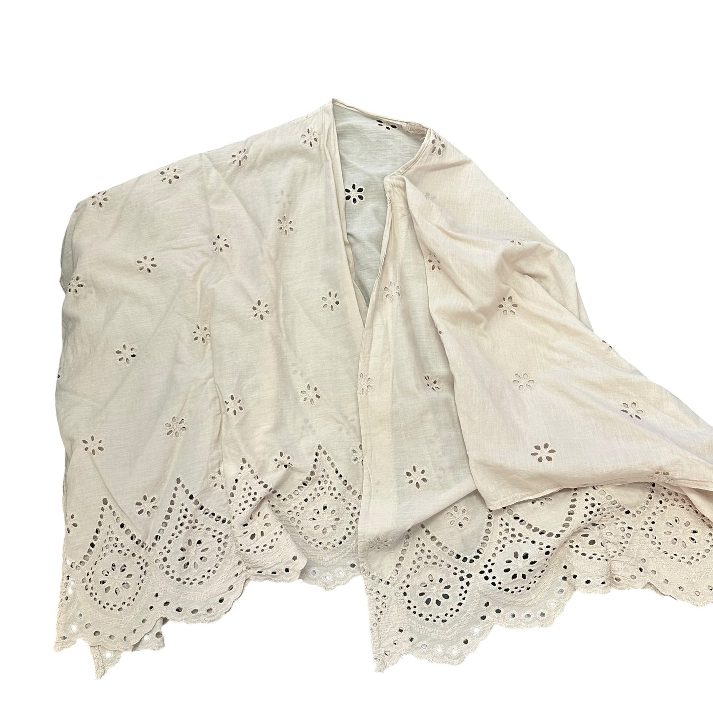 LARA GUIDOTTI TAN KIMONO EYELET 100 OS