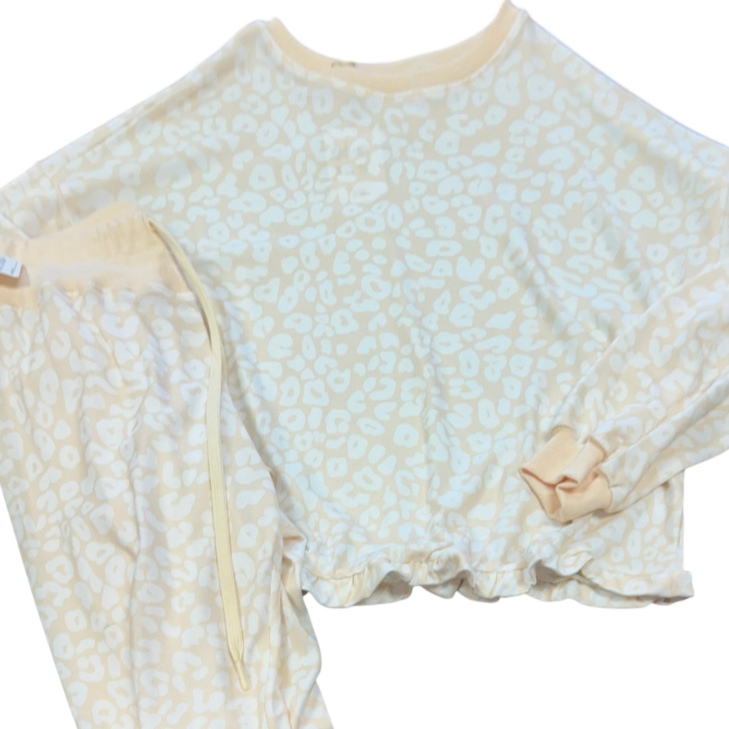 BEIGE WHITE ANIMAL PRINT LOUNGE SET 236 2XL NWOT