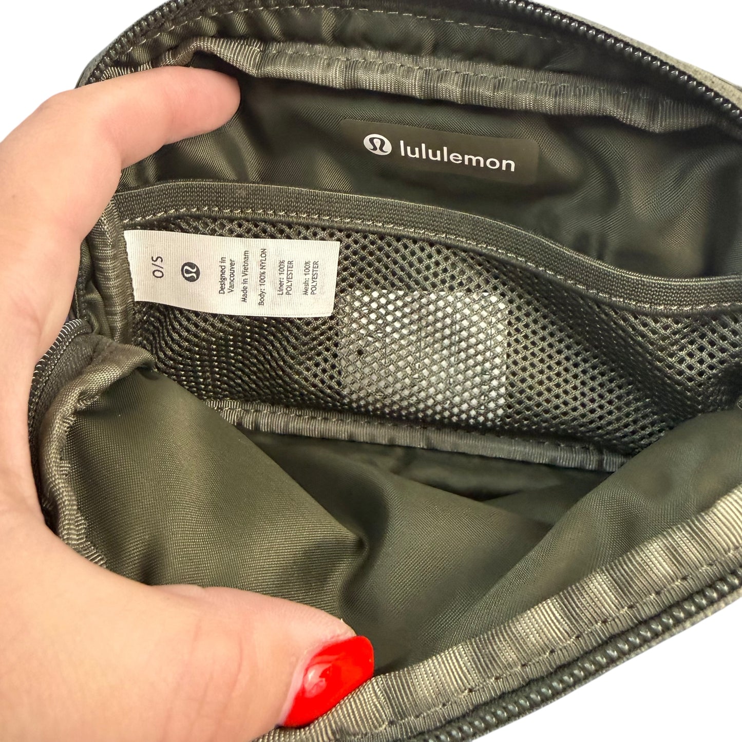 LULULEMON MINI BELT BAG CAROB BROWN GREEN 100