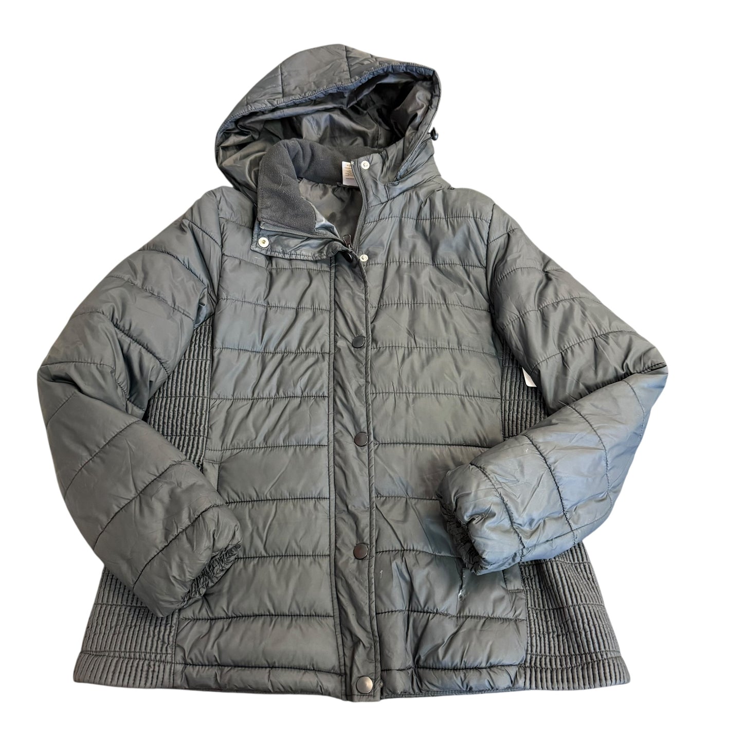 TIME & TRU BLACK PUFFER JACKET 143 LARGE