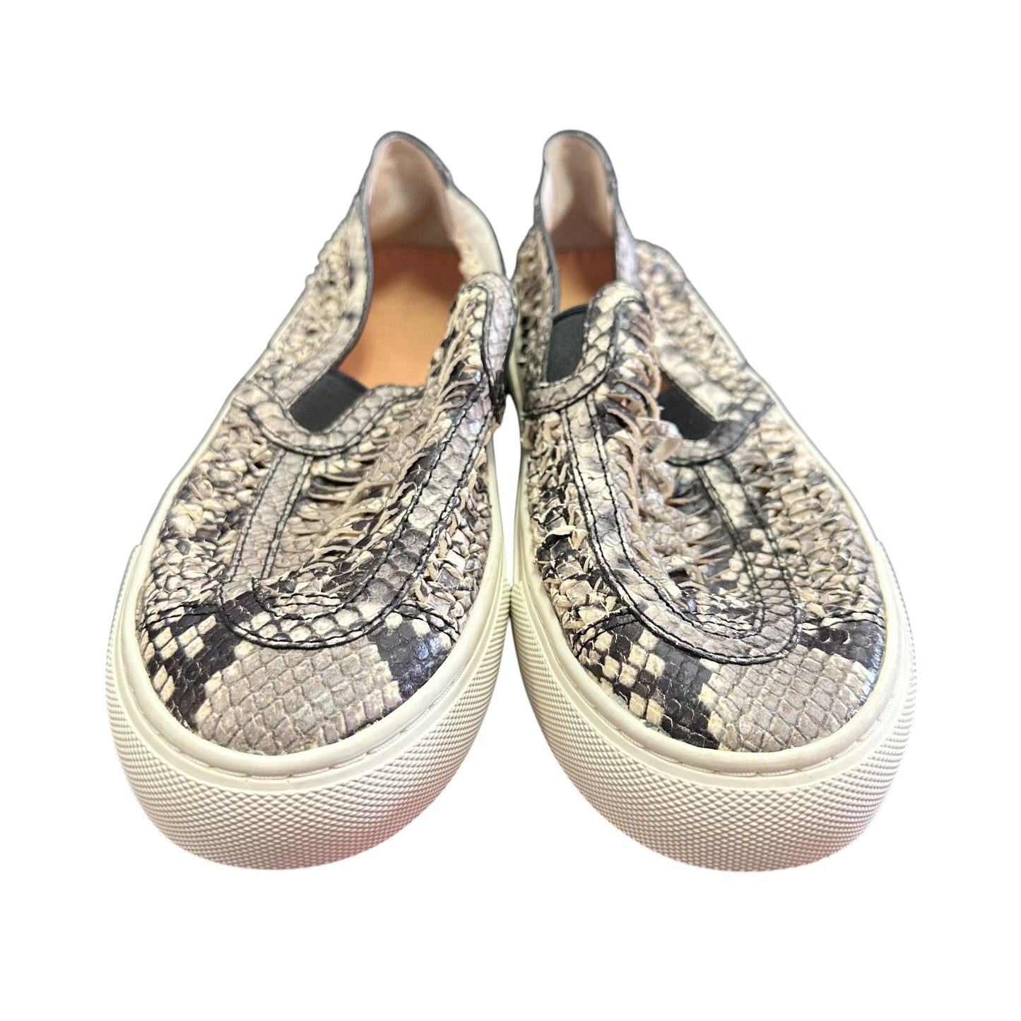 TORY BURCH HUARACHE WEAVE SNAKESKIN LEATHER SNEAKERS 100 SZ 5.5