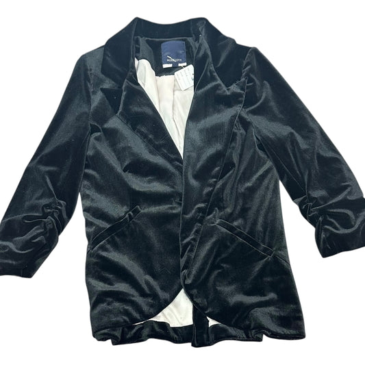 MODCLOTH SANDY BLACK VELVET BLAZER 100 LARGE