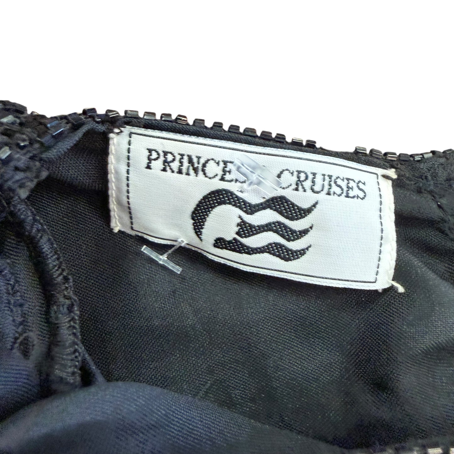 VINTAGE PRINCESS CRUISES 100% SILK BEADED DRESS 84 SZ 2/4