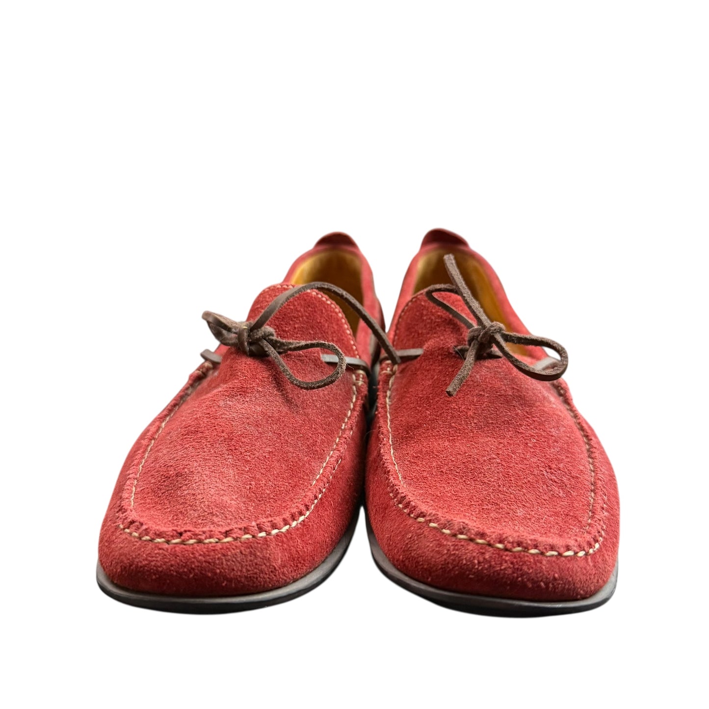 COLE HAAN RED SUEDE SLIP ON LOAFERS 258 Sz 8.5