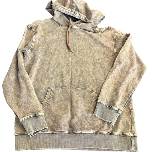 ORIGINAL USE STONE WASHED TAN BLACK HOODIE 219 MEDIUM