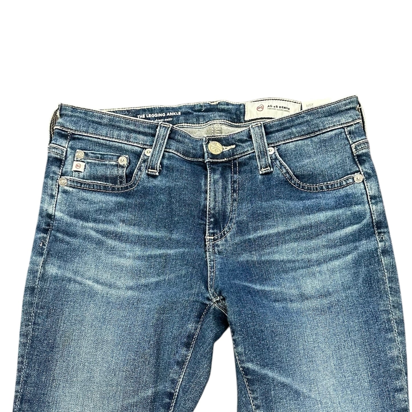 AG DENIM THE LEGGING ANKLE SUPER SKINNY ANKLE 100 SZ 25R
