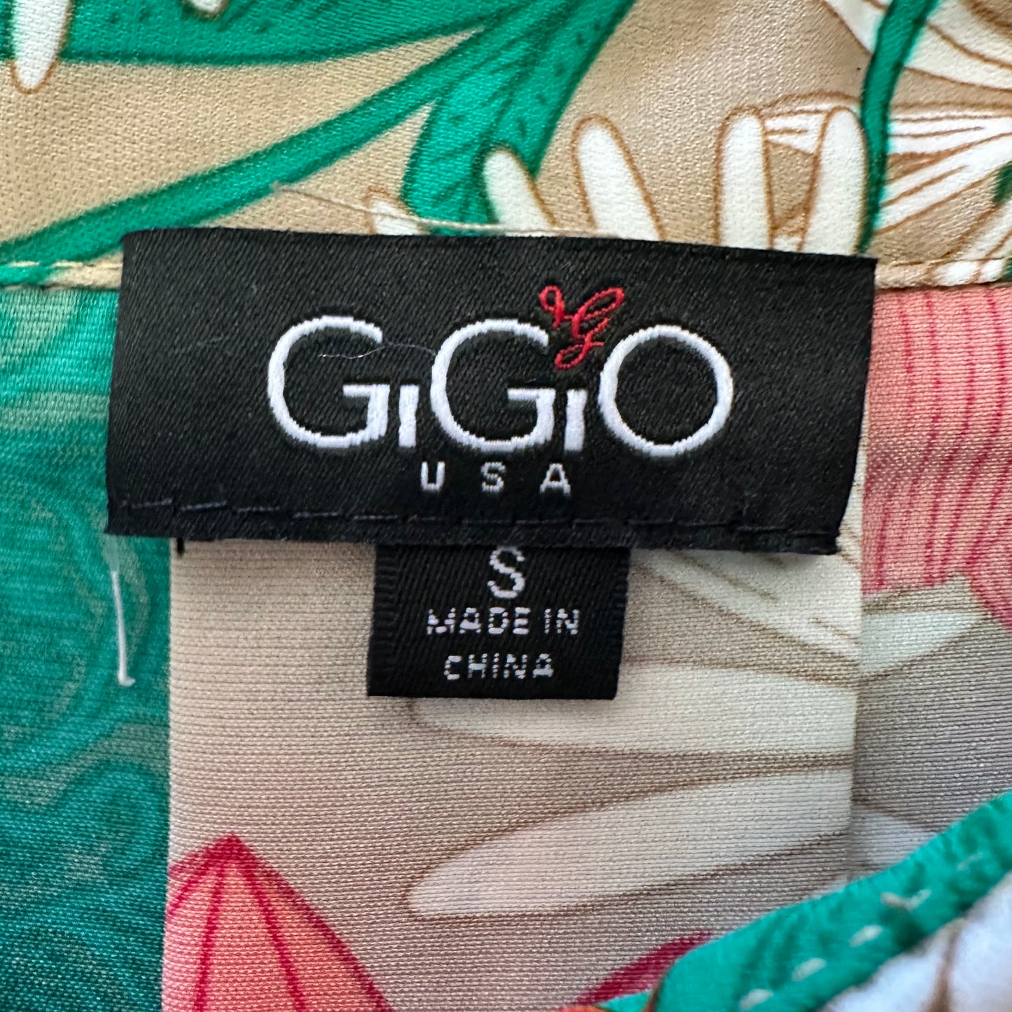 GIGIO FLORAL MULTICOLOR BUTTON UP BLOUSE 158 SMALL