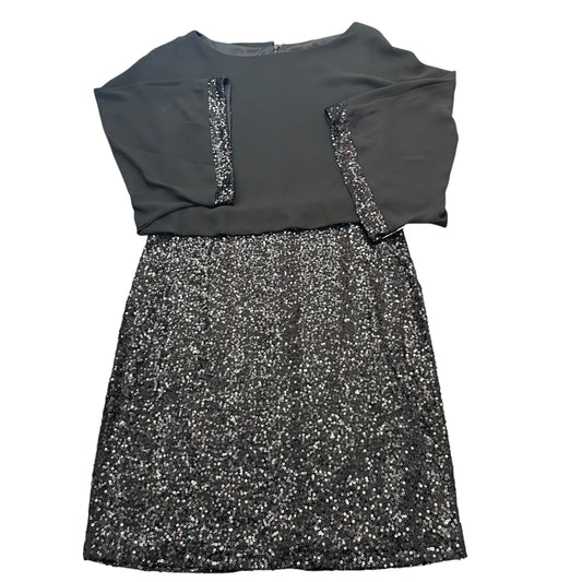 JESSICA HOWARD BLACK COCKTAIL DRESS SEQUINS 218 SZ 14