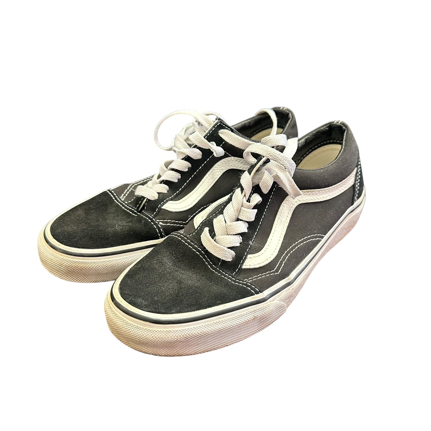 VANS BLACK SNEAKERS SUEDE CANVAS 100 SZ 7