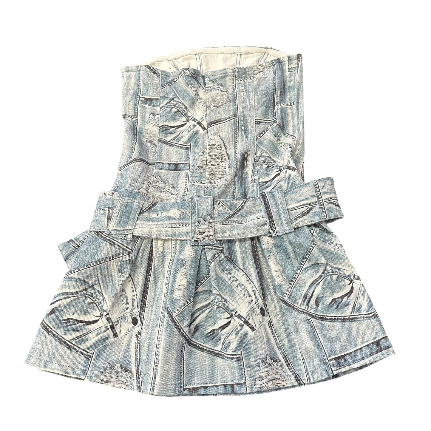 F21 DENIM STRAPLESS DRESS 278 MEDIUM