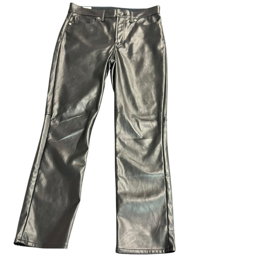 GAP VINTAGE SLIM HIGH RISE BLACK FAUX LEATHER PANTS 251 SZ 4
