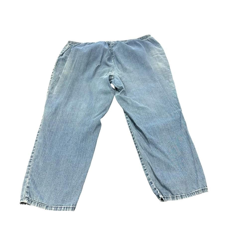 CLASSIC JMS BLUE PULL ON CAPRI JEANS 229 3X