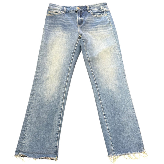 VERVET HIGH RISE STRAIGHT JEANS BLUE DENIM 100 SZ 27
