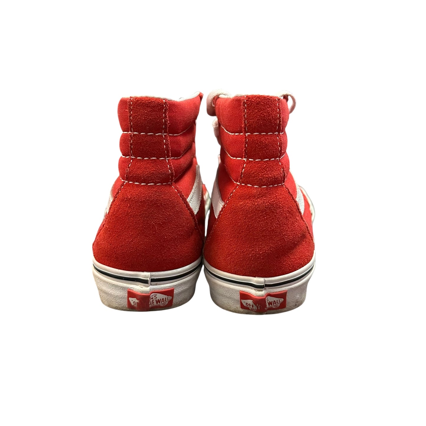 VANS RED HIGH TOP SNEAKERS 100 SZ 9.0