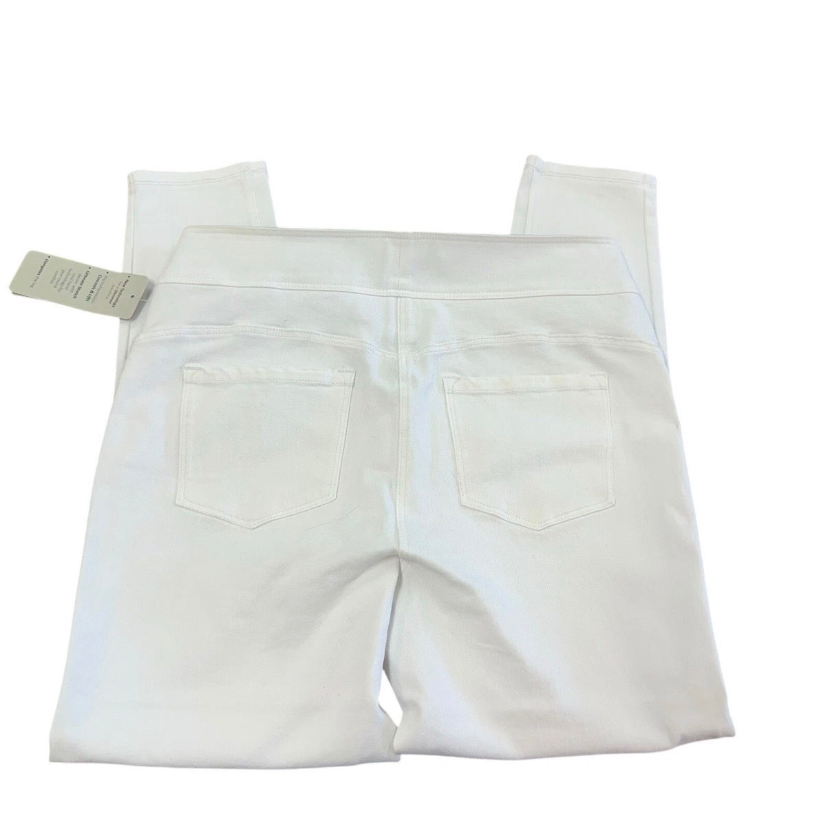 ULTRA BY ALI MILES PULL ON WHITE PANTS NWT SMALL