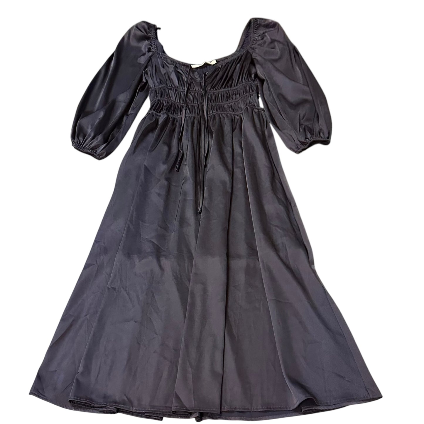 ALTARD STATE NAVY SATIN DRESS MIDI NWT 263 SMALL