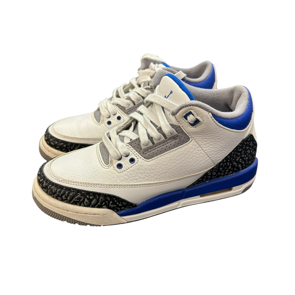 NIKE AIR JORDAN 3 RETRO GS RACER BLUE 287 SZ 6.5YOUTH