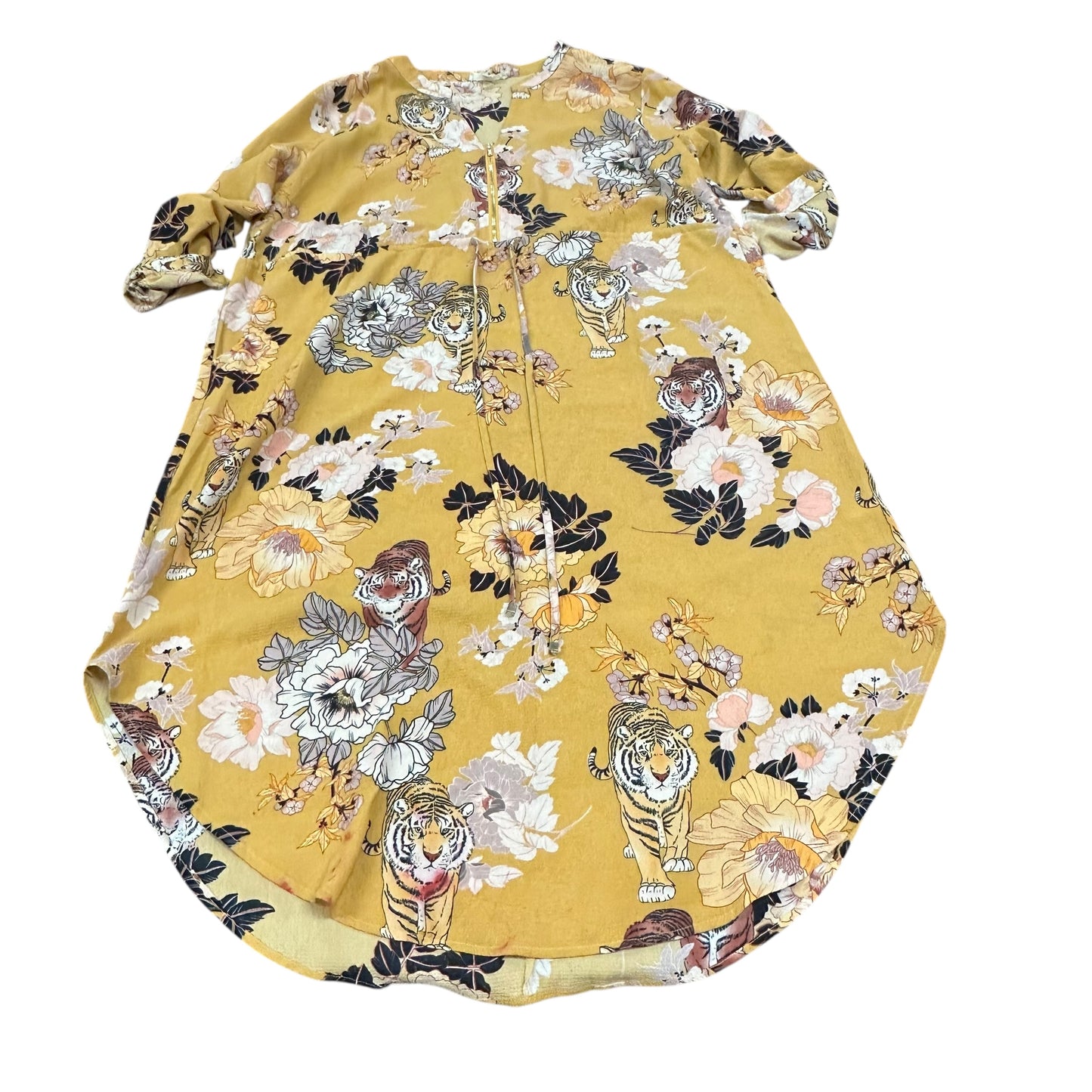 LORALETTE TIGER YELLOW DRESS 100 sz 22/24