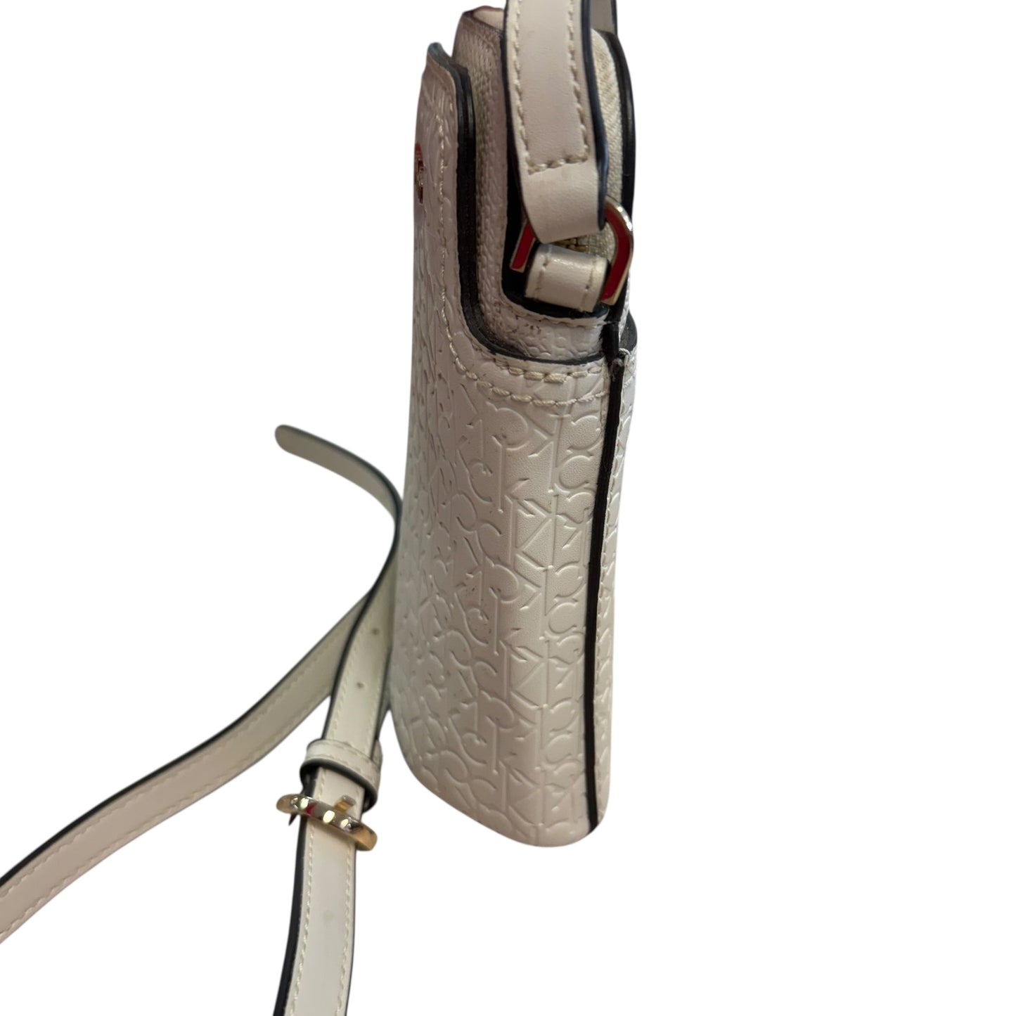 CALVIN KLEIN WHITE CROSSBODY FAUX LEATHER