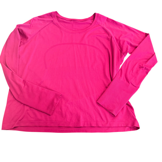 LULULEMON SWIFTLY PINK LONG SLEEVE TOP 100 SZ 20