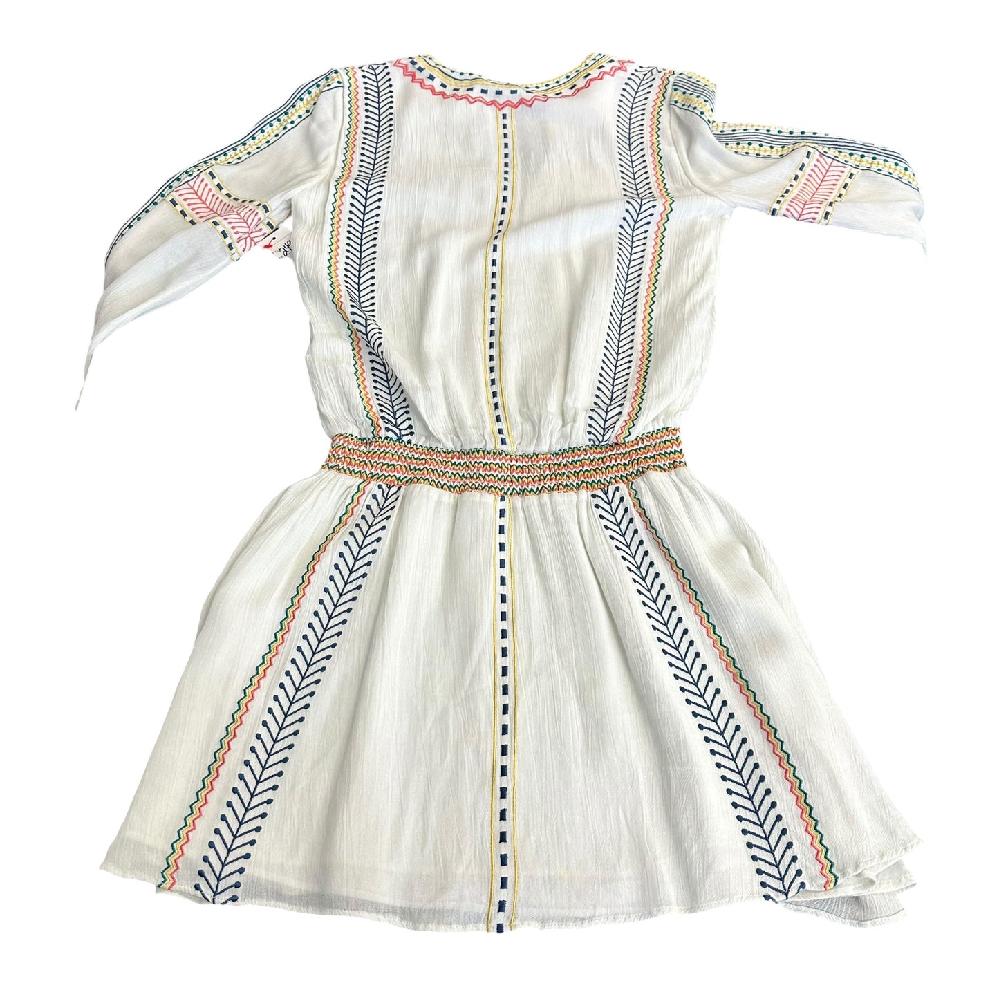 ALICE & OLIVIA WHITE GAUZE EMBROIDERED DRESS SZ 0