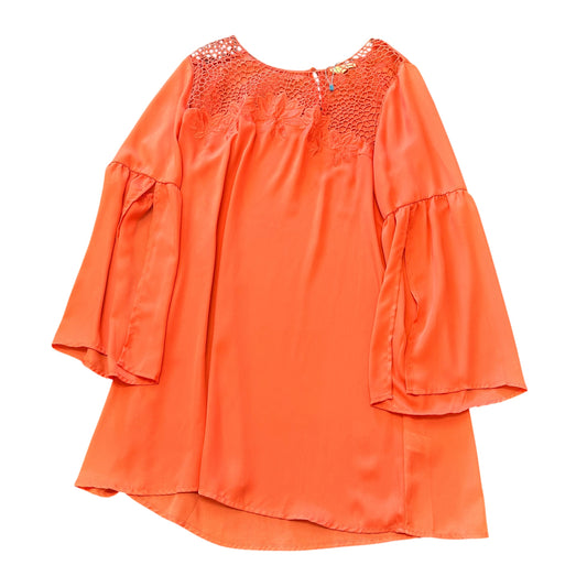 KORI SALMON CROCHET DETAIL DRESS 269 LARGE