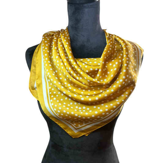 CLEOBELLA POLKA DOT WHITE MARIGOLD SQUARE SCARF 157