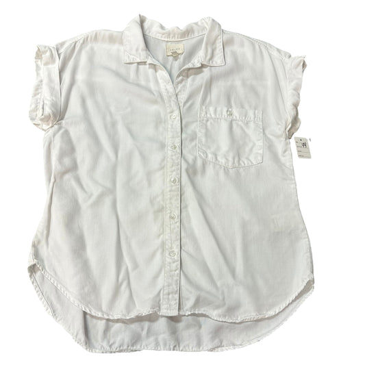 ID:23 WHITE BUTTON UP BLOUSE 44 SMALL