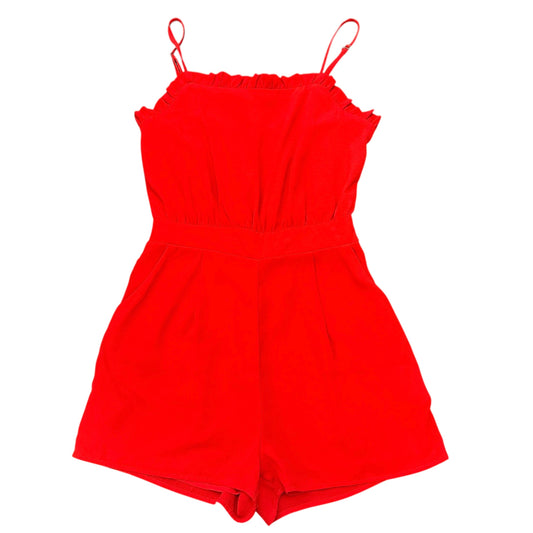GLAM RED ROMPER RUFFLES 122 MEDIUM