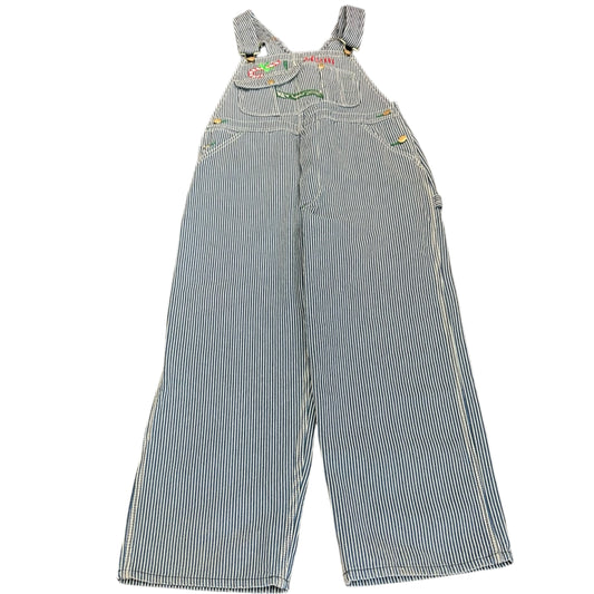RAILROAD STRIPE HICKORY BIB OVERALLS BLUE WHITE 289 S/M