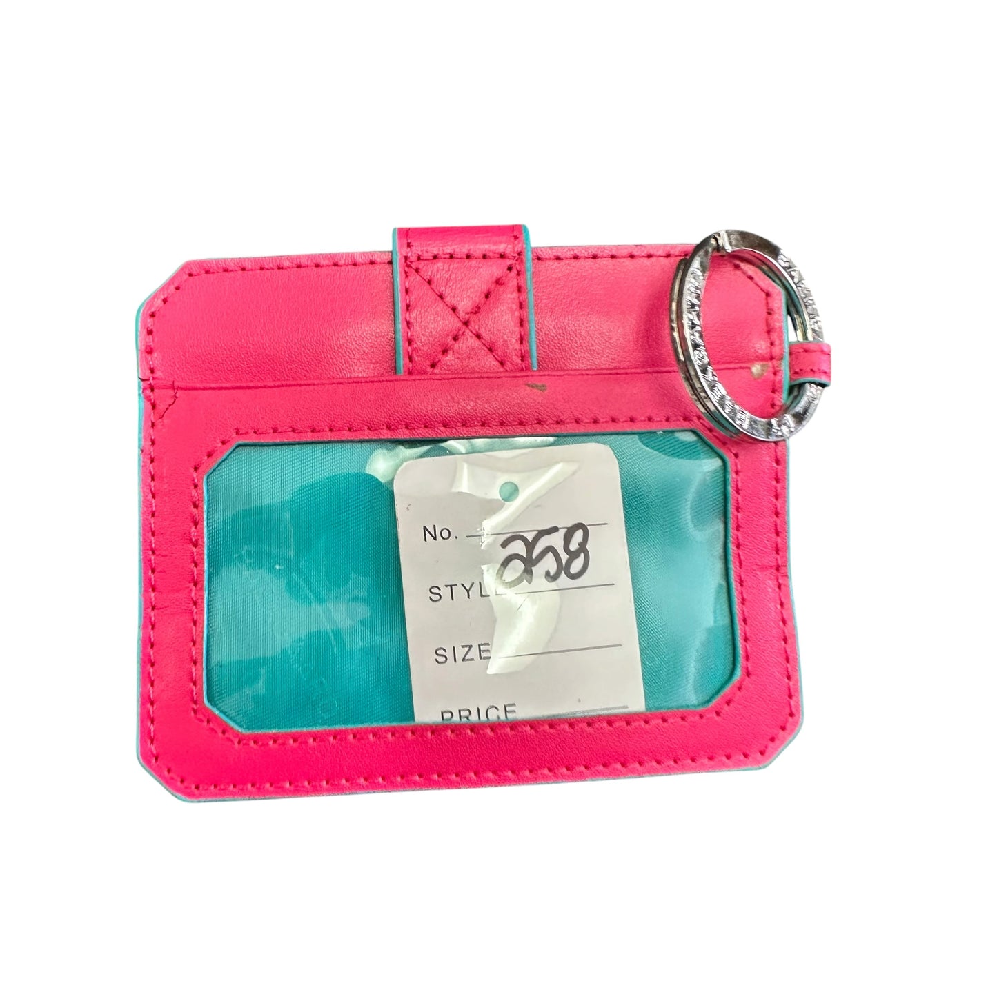 BAEKGAARD PINK SMALL LEATHER WALLET KEYCHAIN 258 EUC
