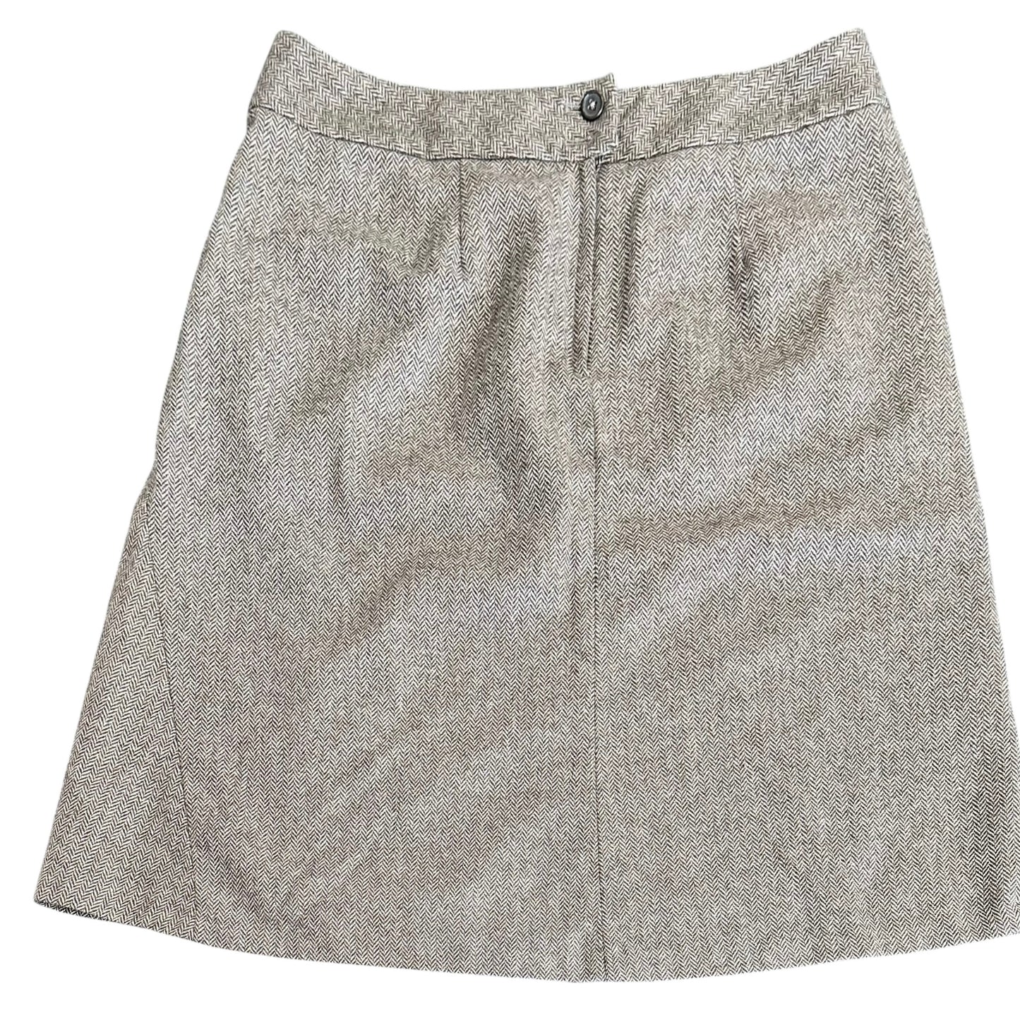 BANANA REPUBLIC BROWN TAN WOOL BLEND SKIRT 112 SZ 10
